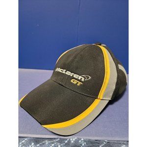 McLaren GT Gray Black Yellow Gold Adjustable Hat Cap Used